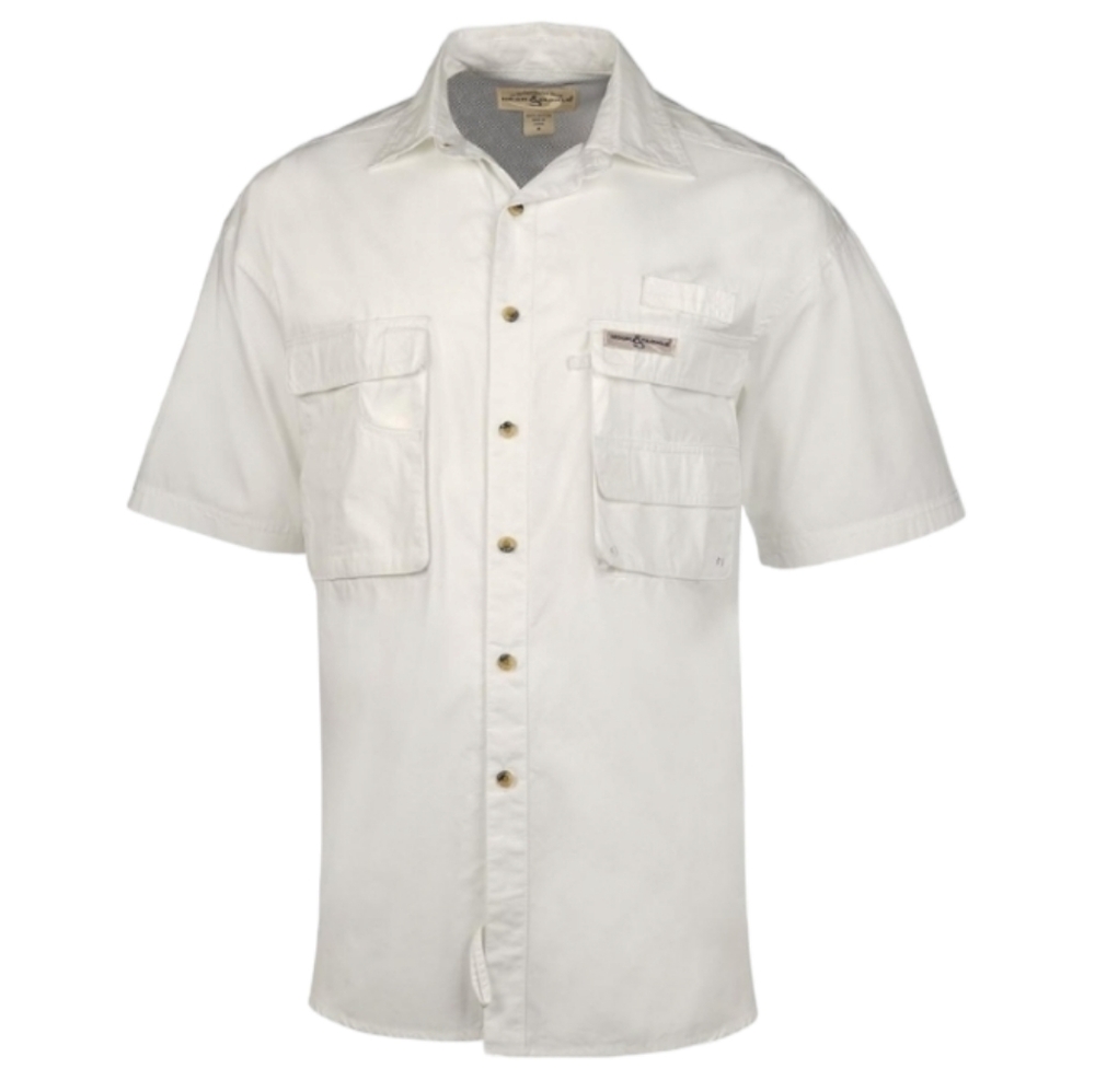 Hook & Tackle Men's Gulf Stream Fishing Shirt Short Sleeve Button Front Small